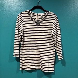 J. Crew Gemstone 3/4 Sleeve Tee